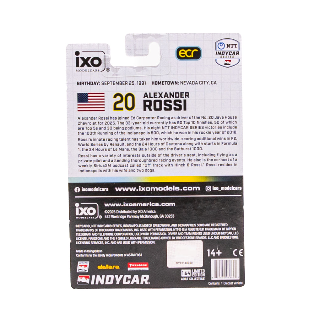 2025 Alexander Rossi Diecast: 1:64