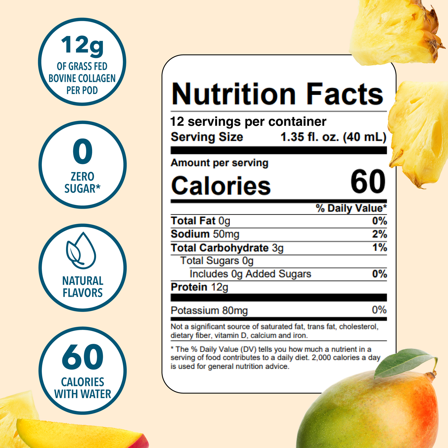Liquid Science Collagen Protein - Pineapple Mango