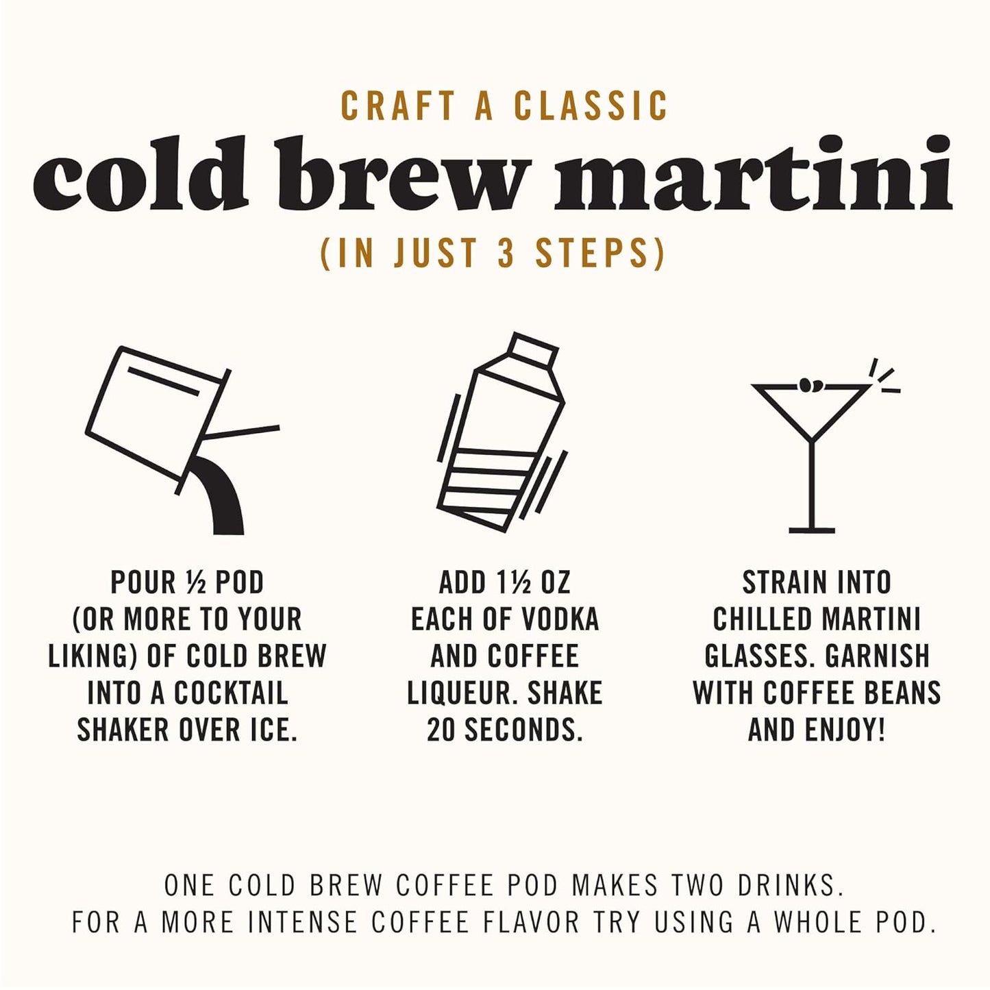 Java House Cold Brew Espresso Martini Mix - Peel and Pour Pods