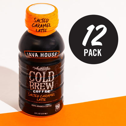 Cold Brew 8oz Bottles - Salted Caramel Latte - Pack of 12