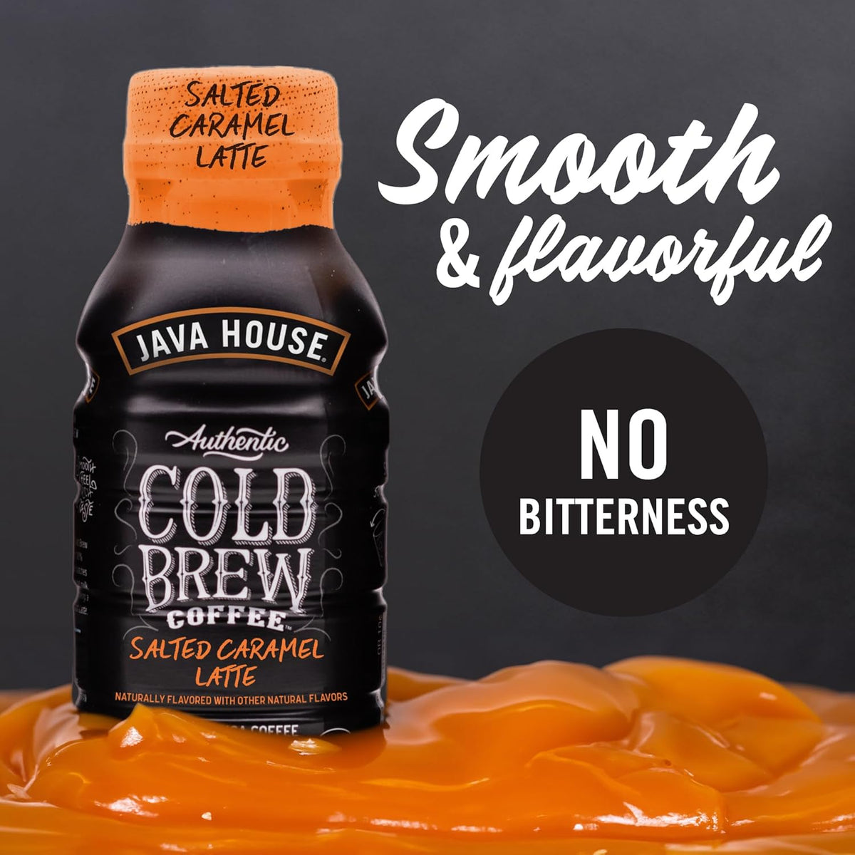 Java Peruvian Cold Brew Cold Brew 8oz Bottles - Salted Caramel Latte - Pack of 12 – Java House