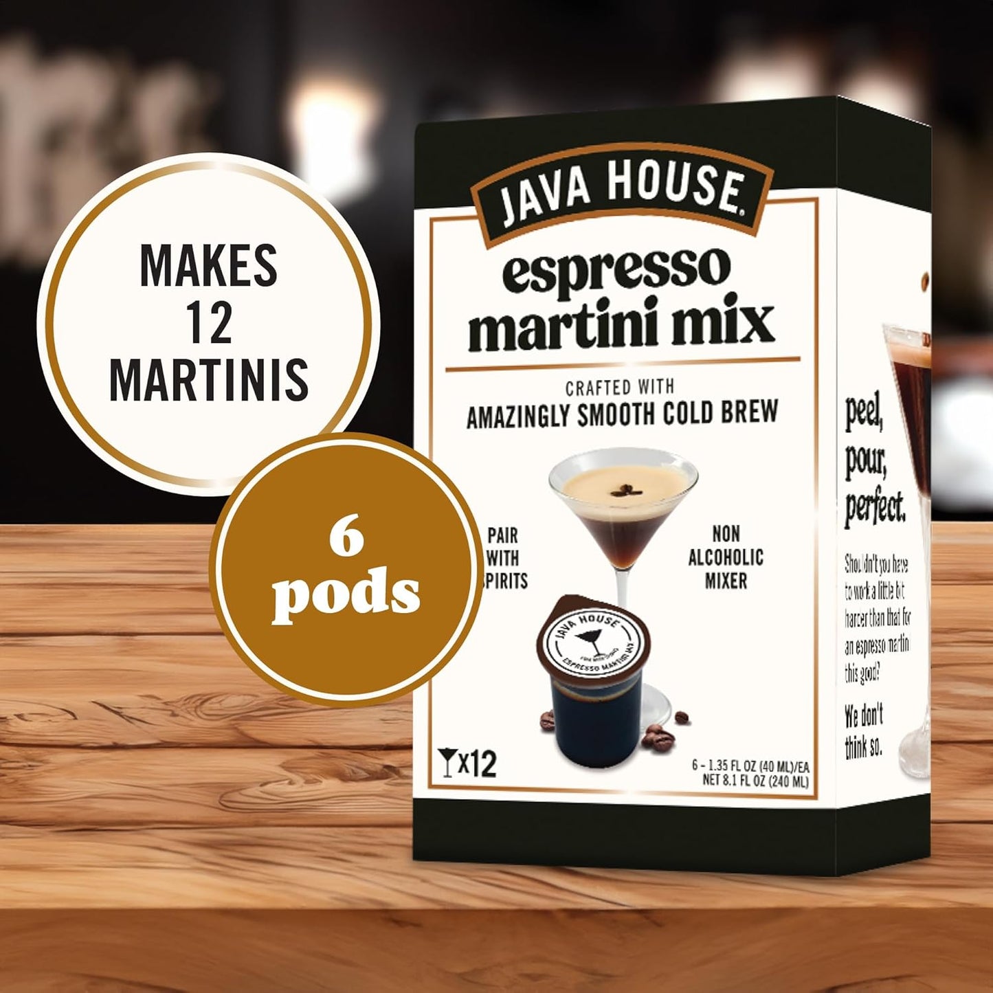 Java House Cold Brew Espresso Martini Mix - Peel and Pour Pods