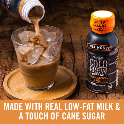 Cold Brew 8oz Bottles - Salted Caramel Latte - Pack of 12