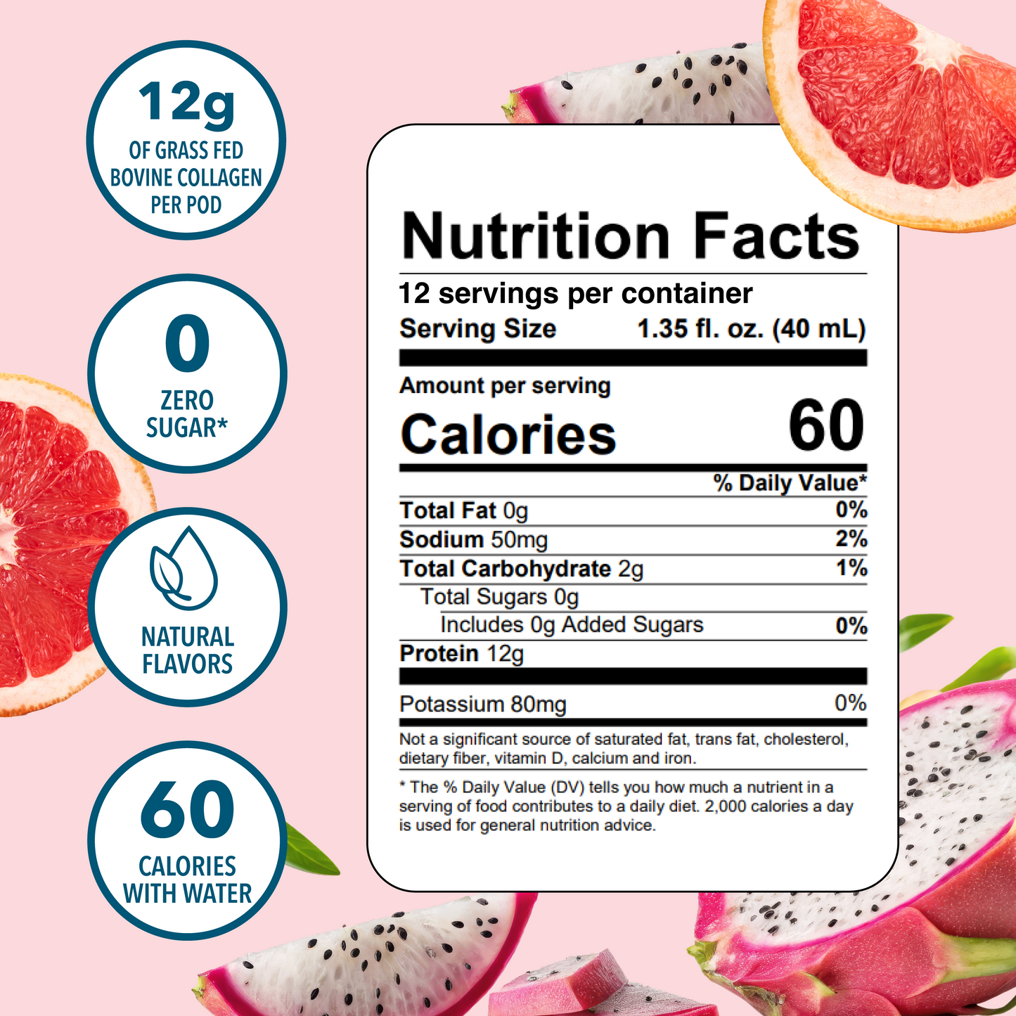 Liquid Science Collagen Protein - Dragonfruit Grapefruit