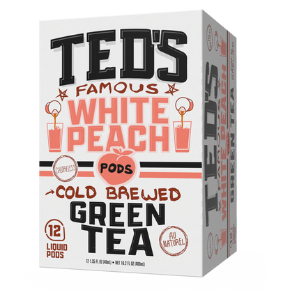 Ted's Famous White Peach Cold Brewed Green Tea