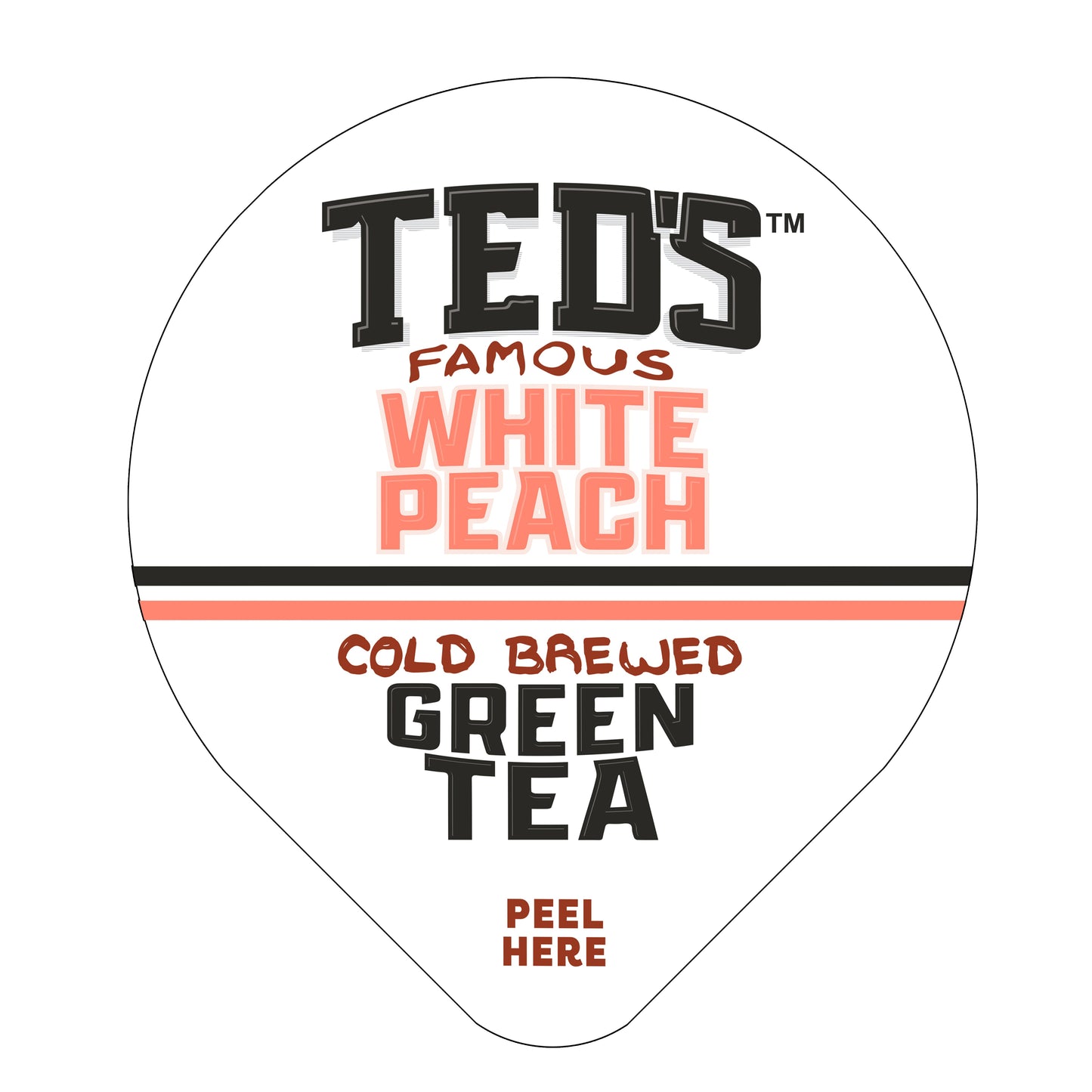 Ted's Famous White Peach Cold Brewed Green Tea