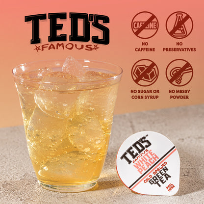 Ted's Famous White Peach Cold Brewed Green Tea