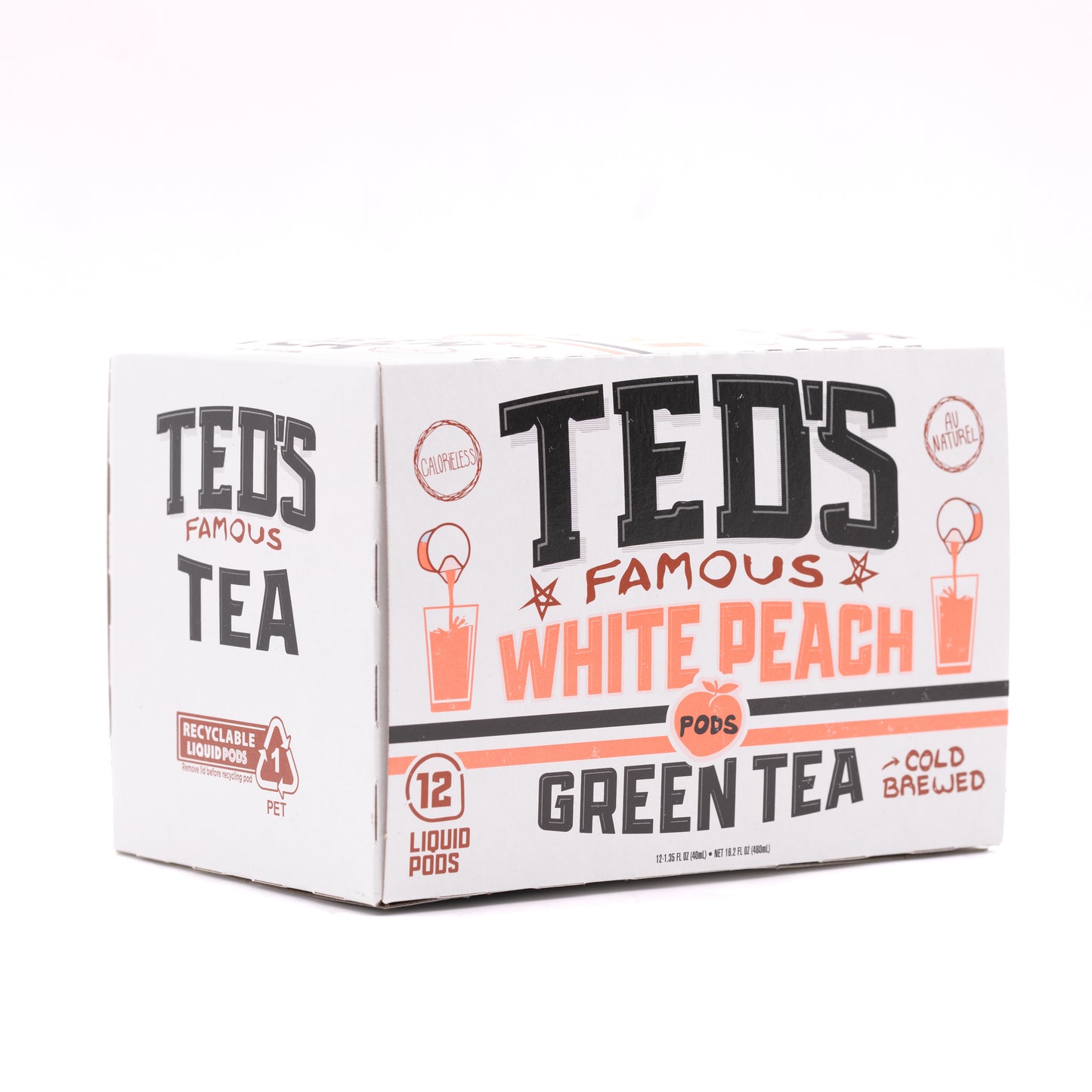 Ted's Famous White Peach Cold Brewed Green Tea