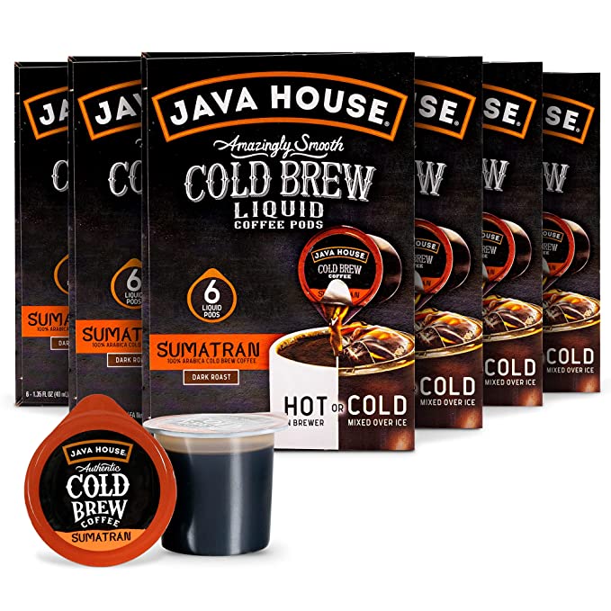 Java House Cold Brew Coffee Concentrate Single Serve Liquid Pods
